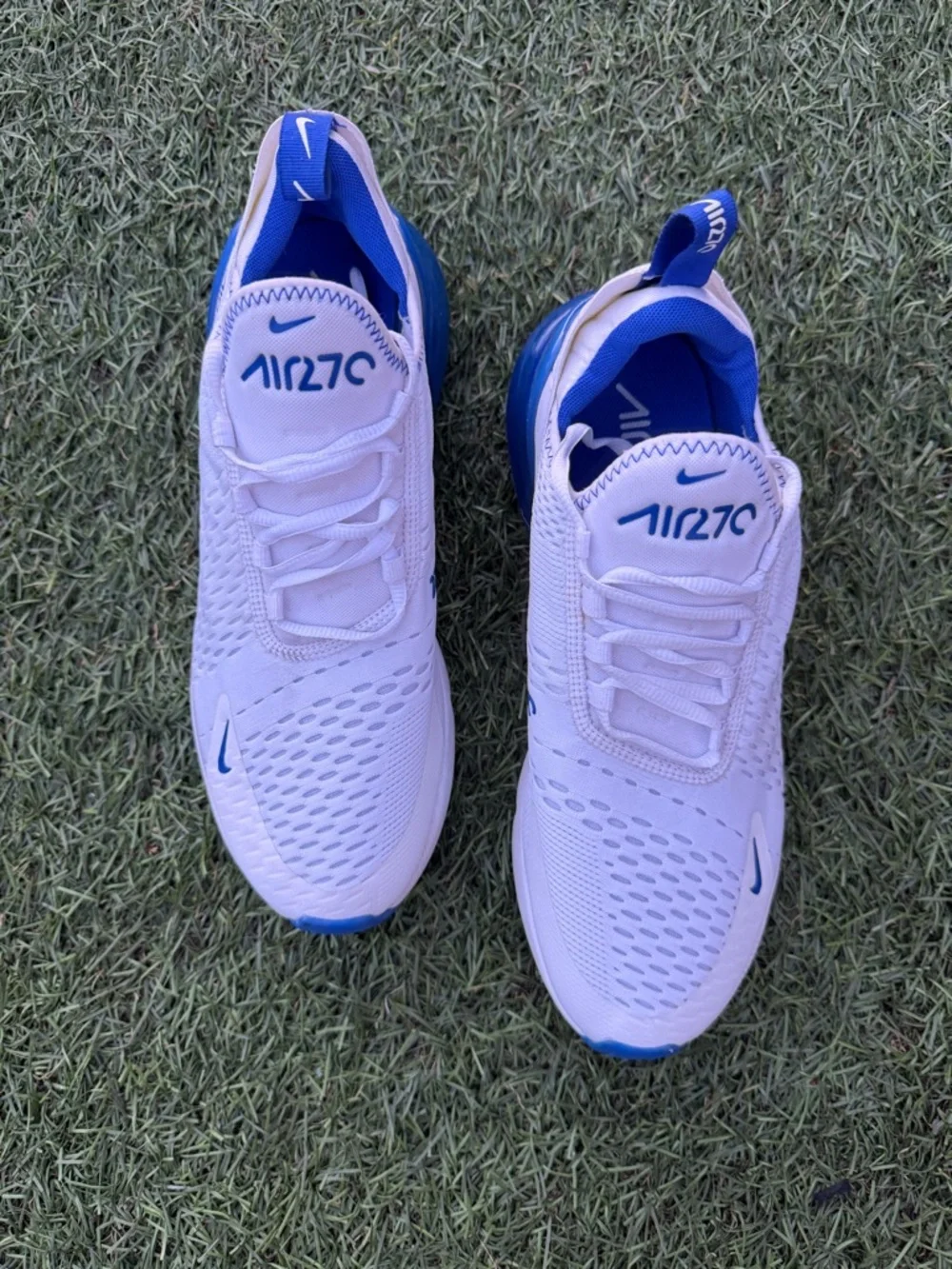 Nike AIR MAX 270 White / Racer Blue Sz(9.5) - Picture 1 of 3